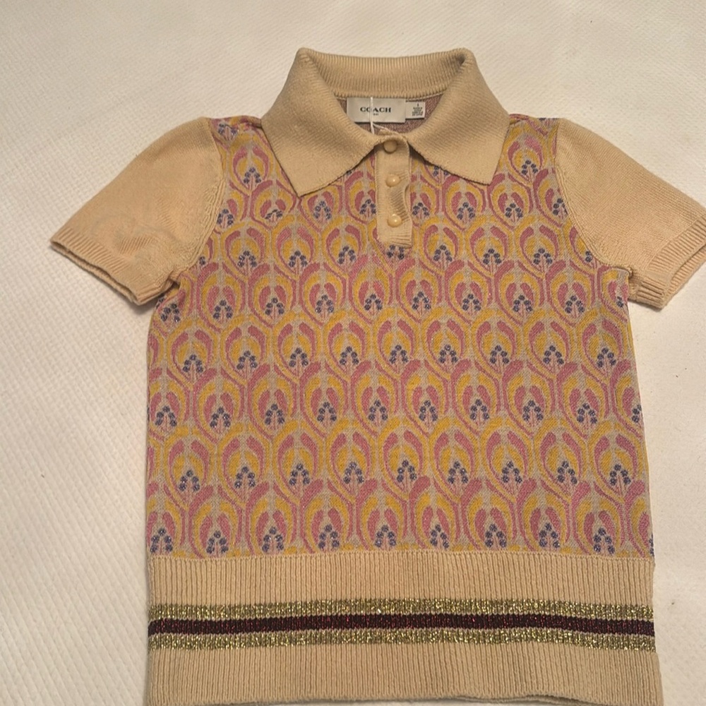 New Coach knits top with shimmer